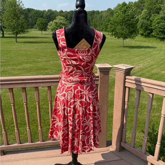 Effie's Heart Red and White Floral Midi Dress - Picture 3 of 5